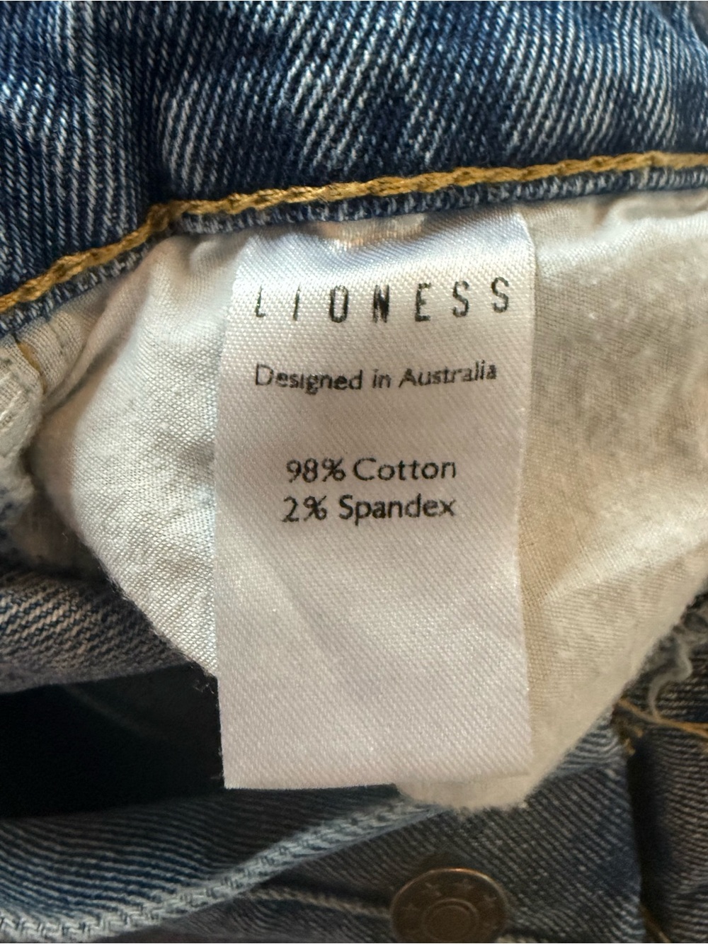Lioness Denim Utility Romper Medium | Button Front Short Sleeve Playsuit - Picture 5 of 6